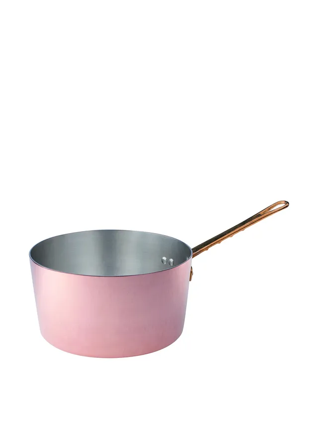 pentole-agnelli-alcm105m22-casseruola-alta-in-rame-martellato-stagnato-con-manic image 1
