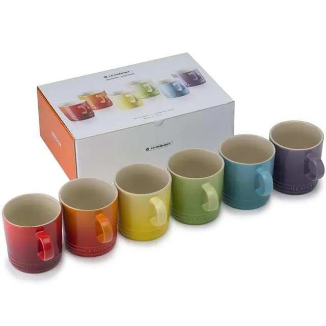 le-creuset-set-6-tazze-mug-london-in-gres-vetrificato-350-ml-arcobaleno-multicol image 1