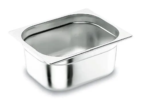 pentole-agnelli-bacinella-gastronorm-1-4-in-acciaio-inossidabile-26-5-x-16-2-x-1 image 1