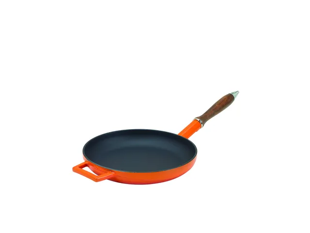pentole-agnelli-coghsfp11128o-linea-ghisa-slowcook-padella-con-manico-in-legno-2 image 1