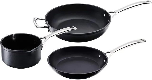 le-creuset-set-3-pezzi-casseruola-16-cm-padelle-24-e-26-cm-alluminio-antiaderent image 1