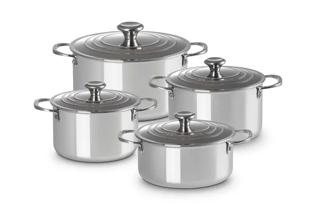le-creuset-signature-set-4-pezzi-casseruole-in-acciaio-inox-3-strati-3-casseruol image 1