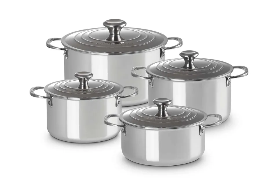 le-creuset-signature-set-4-pezzi-casseruole-in-acciaio-inox-3-strati-3-casseruol image 1