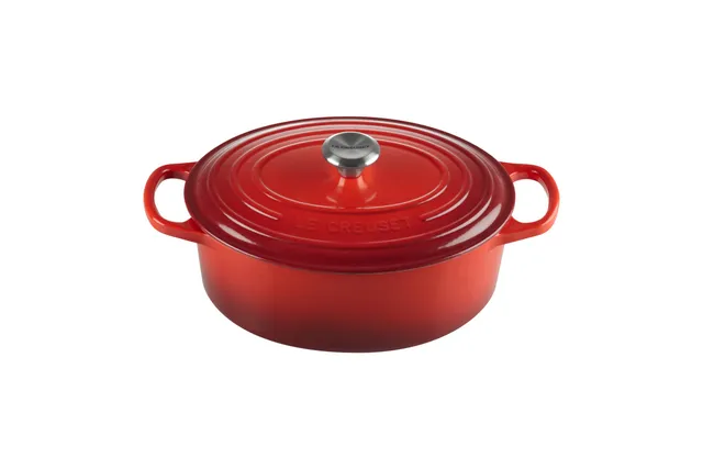 le-creuset-casseruola-ovale-evolution-in-ghisa-con-coperchio-27-cm-colore-cilieg image 1