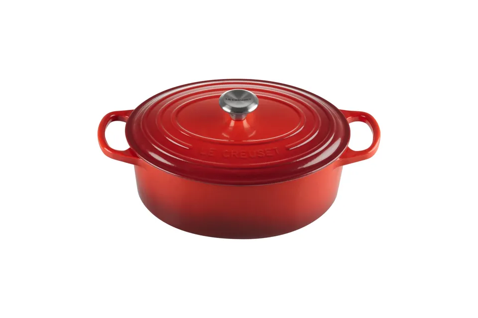 le-creuset-casseruola-ovale-evolution-in-ghisa-con-coperchio-27-cm-colore-cilieg image 1