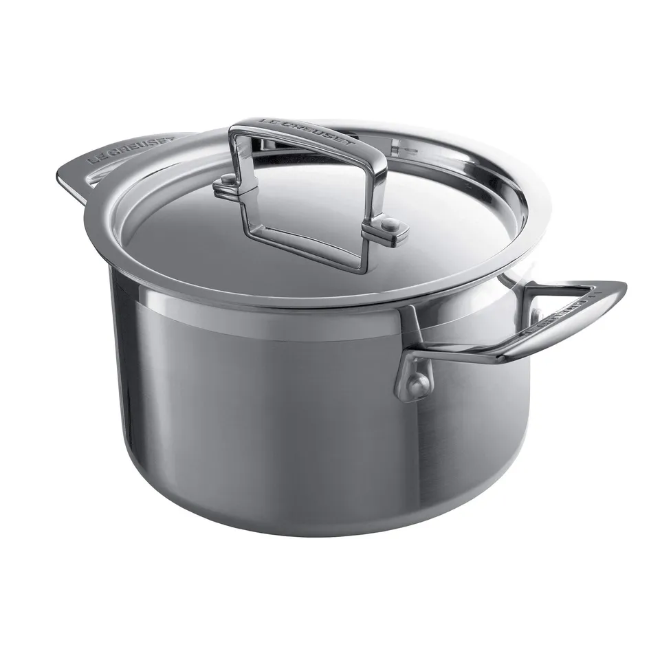 le-creuset-casseruola-alta-3-ply-con-coperchio-in-acciaio-inox-18-cm-2-3-l-compa image 1