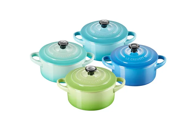 le-creuset-set-4-mini-cocotte-in-gres-vetrificato-10-cm-200-ml-colori-freddi-oce image 1