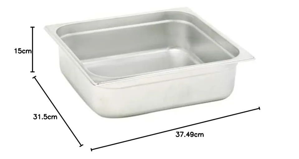 pentole-agnelli-bacinella-gastronorm-1-2-in-acciaio-inossidabile-26-5x32-5x10-cm image 1