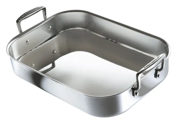 le-creuset-arrostiera-rettangolare-3-ply-in-acciaio-inox-35-x-25-x-7-cm-compatib image 1