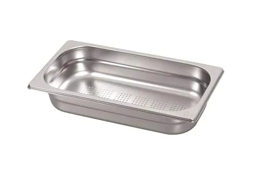 pentole-agnelli-bacinella-forata-gastronorm-1-3-in-acciaio-inossidabile-32-5x17- image 1