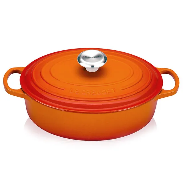 le-creuset-casseruola-evolution-in-ghisa-con-coperchio-27-cm-arancio-21186270902 image 1