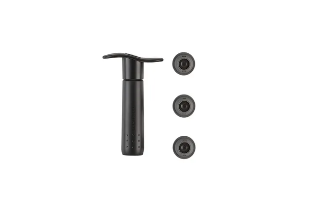 le-creuset-pompetta-vino-wa-137-con-3-tappi-universali-plastica-nero-matt-14-3-x image 1
