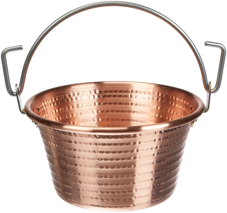 pentole-agnelli-paiolo-in-rame-con-manico-ad-arco-28-cm-6-3-litri image 1