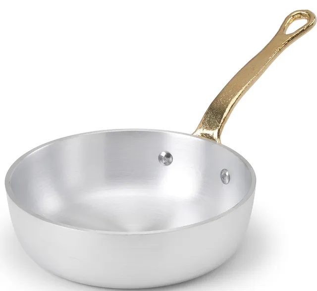 pentole-agnelli-alma11112-padellino-a-servire-con-manico-in-ottone-alluminio-pro image 1