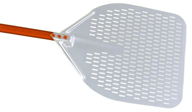 pentole-agnelli-pala-per-pizza-rettangolare-forata-in-alluminio-con-manico-32x32 image 1
