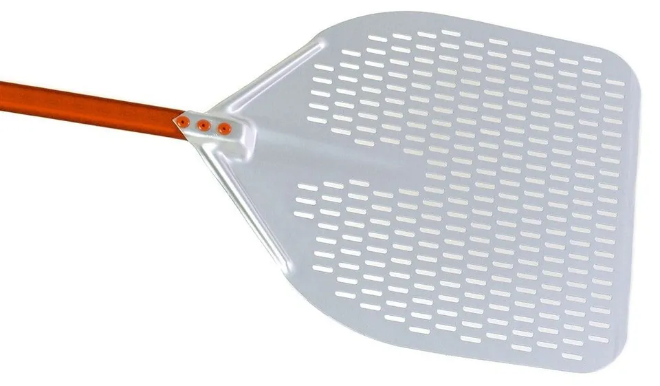 pentole-agnelli-pala-per-pizza-rettangolare-forata-in-alluminio-con-manico-32x32 image 1