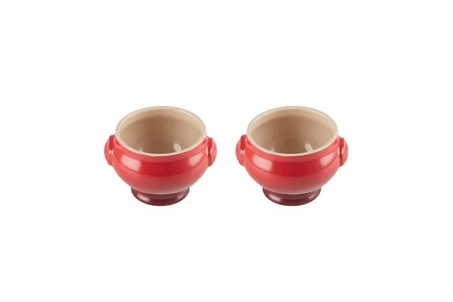 le-creuset-set-2-ciotole-zuppa-in-gres-vetrificato-600-ml-ciliegia-adatte-a-forn image 1
