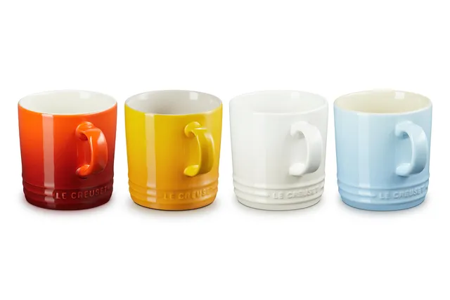 le-creuset-set-di-4-tazze-in-gres-350-ml-elements-colori-cayenne-nectar-meringue image 1