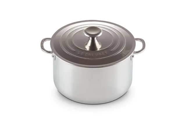 le-creuset-casseruola-profonda-con-coperchio-in-acciaio-inox-3-strati-24-cm image 1