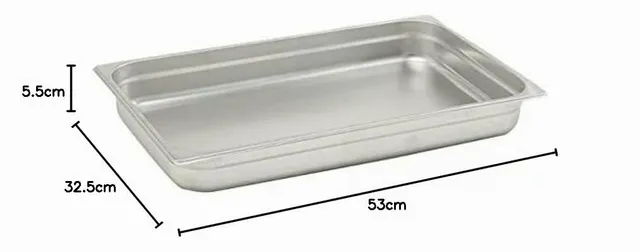 pentole-agnelli-bacinella-gastronorm-1-1-in-acciaio-inossidabile-53x32-5x5-5-cm image 1