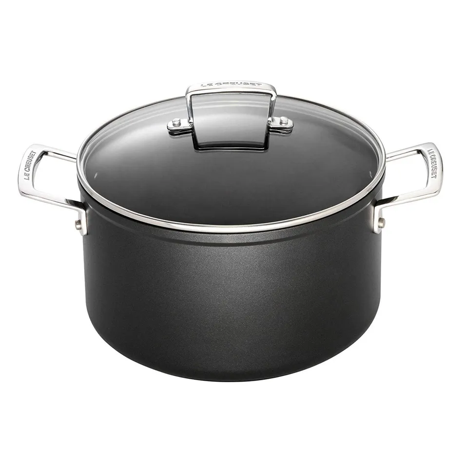 le-creuset-pentola-in-alluminio-antiaderente-con-coperchio-in-vetro-24-cm-nero-p image 1