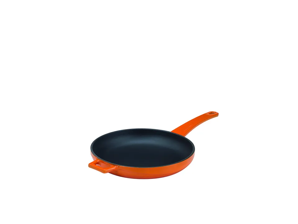 pentole-agnelli-slowcook-padella-in-ghisa-20-cm-con-manico-arancio image 1