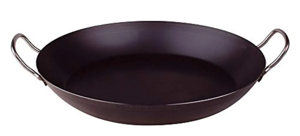 pentole-agnelli-linea-ferro-tegame-per-paella-con-due-maniglie-inox-ferro-nero-3 image 1