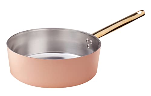 pentole-agnelli-alcu10724-casseruola-bassa-in-rame-24-cm-stagnato-a-mano-con-man image 4