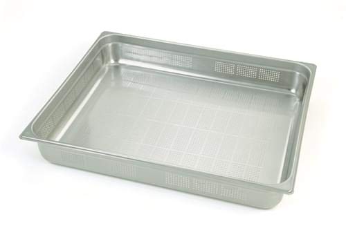pentole-agnelli-bacinella-forata-gastronorm-2-1-in-acciaio-inossidabile-65x53x15 image 1