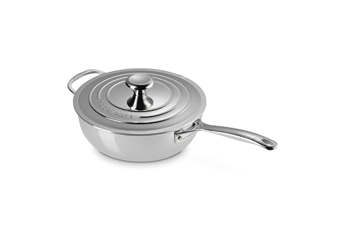 le-creuset-padella-dello-chef-24-cm-con-coperchio-in-acciaio-inox-interno-antiad image 6