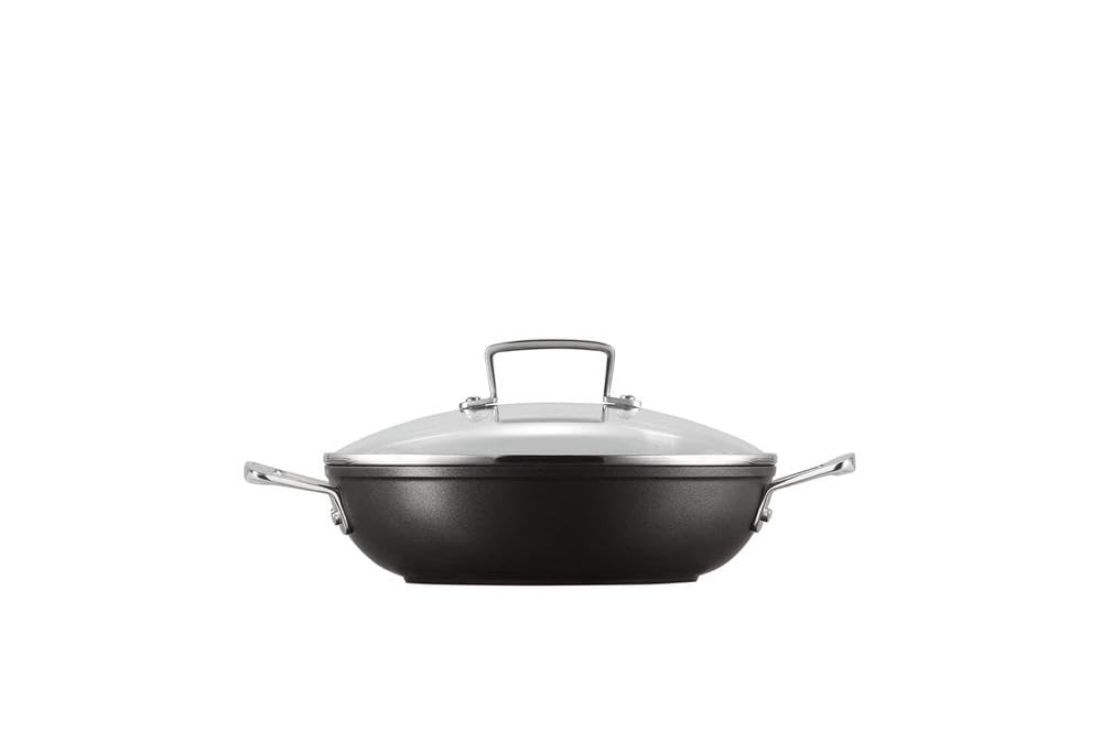 le-creuset-tegame-basso-in-alluminio-antiaderente-con-coperchio-vetro-28-cm-nero image 7