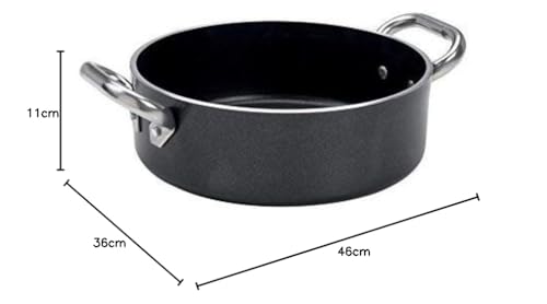 pentole-agnelli-alsa2106ss36-casseruola-bassa-antiaderente-alblack-5-mm-con-due- image 6
