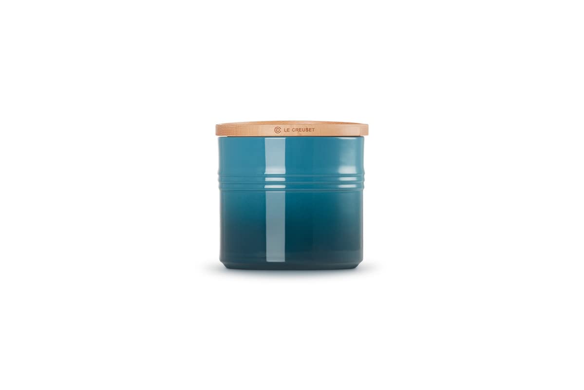 le-creuset-barattolo-m-con-coperchio-in-legno-in-gres-vetrificato-540-ml-10-cm-d image 3