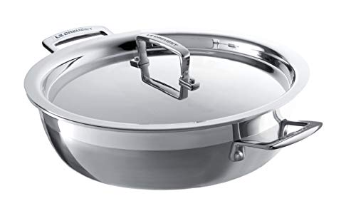 le-creuset-tegame-multistrato-3-ply-con-coperchio-26-cm-acciaio-inox-compatibile image 5