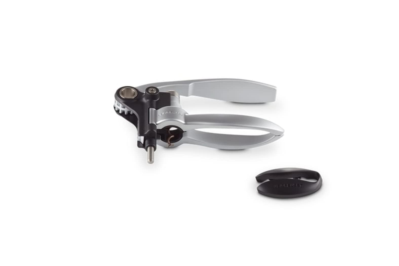 le-creuset-cavatappi-a-leva-lm-250-con-taglia-capsule-fc-400-alluminio-satinato image 4