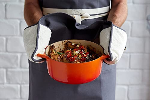 le-creuset-doppio-guanto-da-forno-con-gancio-in-tessuto-tela-di-cotone-nero-tagl image 8