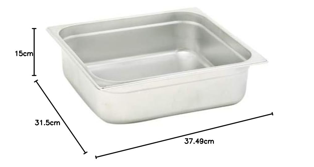 pentole-agnelli-bacinella-gastronorm-1-2-in-acciaio-inossidabile-26-5x32-5x10-cm image 1