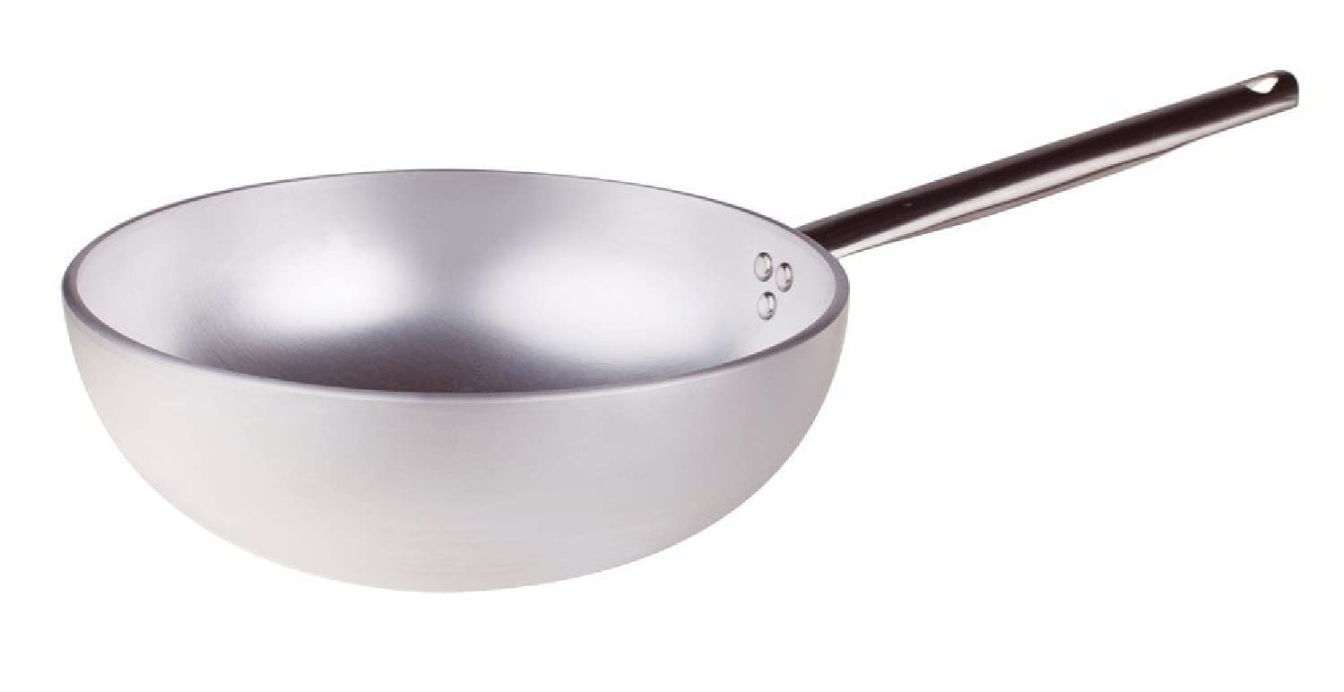pentole-agnelli-wok-radiante-con-fondo-svasato-in-alluminio-5-mm-28-cm-argento-a image 6