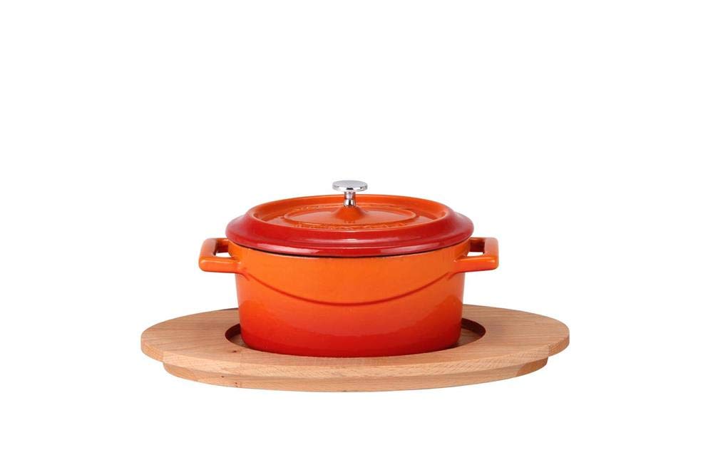 pentole-agnelli-casseruola-ovale-in-ghisa-con-2-maniglie-arancione-12-x-9-cm-lin image 2