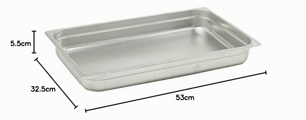 pentole-agnelli-bacinella-gastronorm-1-1-in-acciaio-inossidabile-53x32-5x5-5-cm image 1