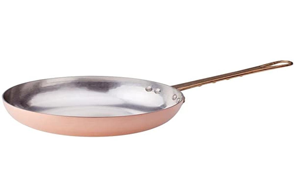 pentole-agnelli-alcm111m36-padella-in-rame-martellato-stagnato-a-mano-con-manico image 1