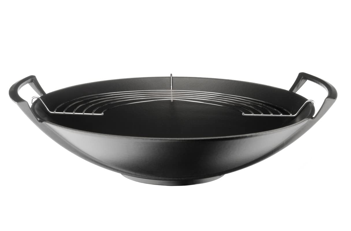 le-creuset-wok-in-ghisa-vetrificata-con-coperchio-in-vetro-36-cm-4-5-l-nero-matt image 3