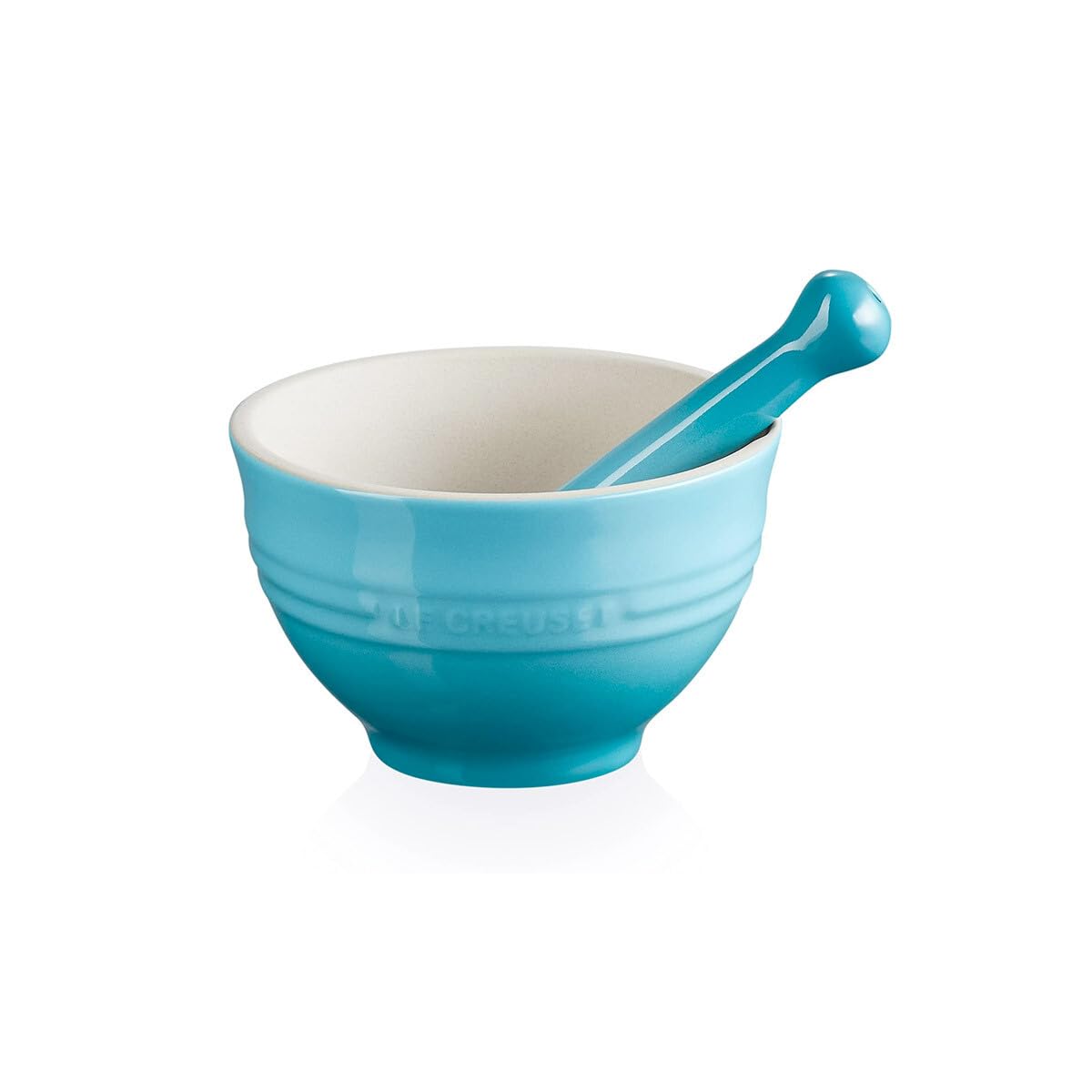 le-creuset-mortaio-con-pestello-in-gres-vetrificato-11-5-cm-300-ml-blu-caribe image 1