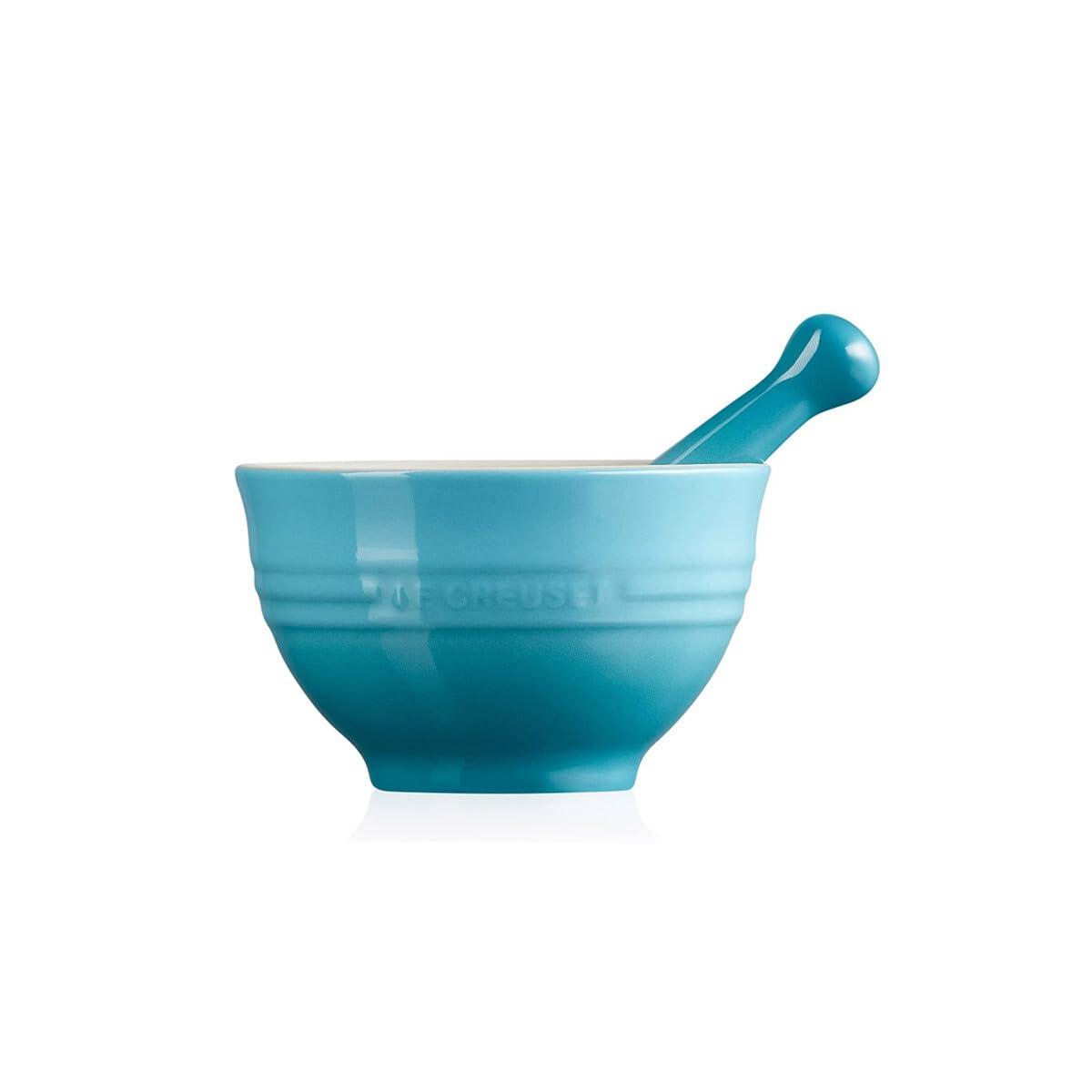 le-creuset-mortaio-con-pestello-in-gres-vetrificato-11-5-cm-300-ml-blu-caribe image 2