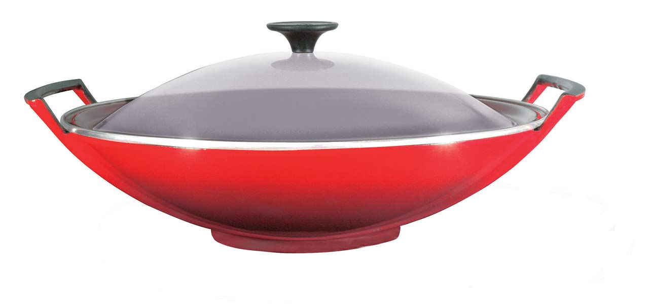 le-creuset-wok-in-ghisa-vetrificata-con-coperchio-in-vetro-36-cm-4-5-l-nero-matt image 4