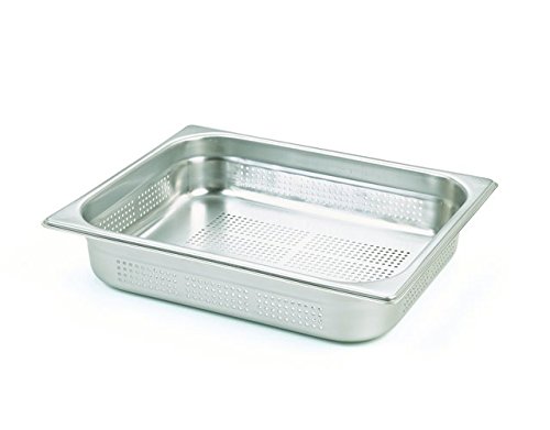 pentole-agnelli-bacinella-forata-gastronorm-1-2-in-acciaio-inossidabile-26-5-x-3 image 1