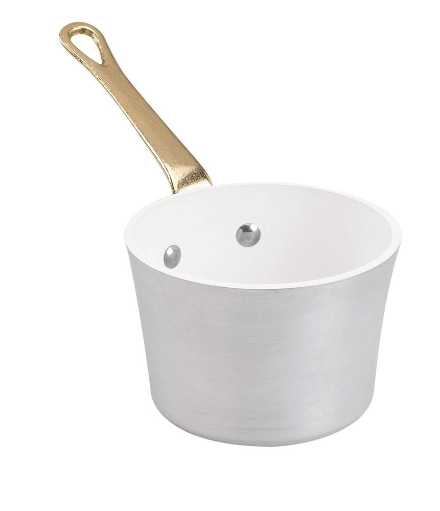 pentole-agnelli-linea-1932-casseruolino-conico-a-servire-con-manico-in-ottone-al image 2