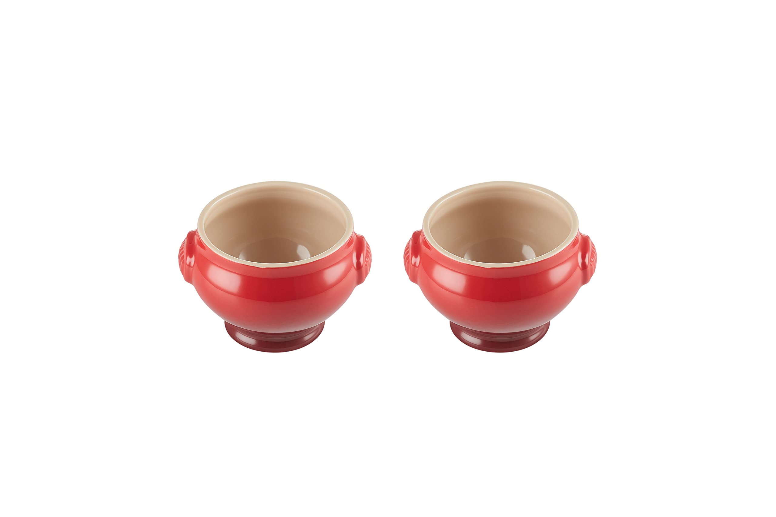 le-creuset-set-2-ciotole-zuppa-in-gres-vetrificato-600-ml-ciliegia-adatte-a-forn image 1