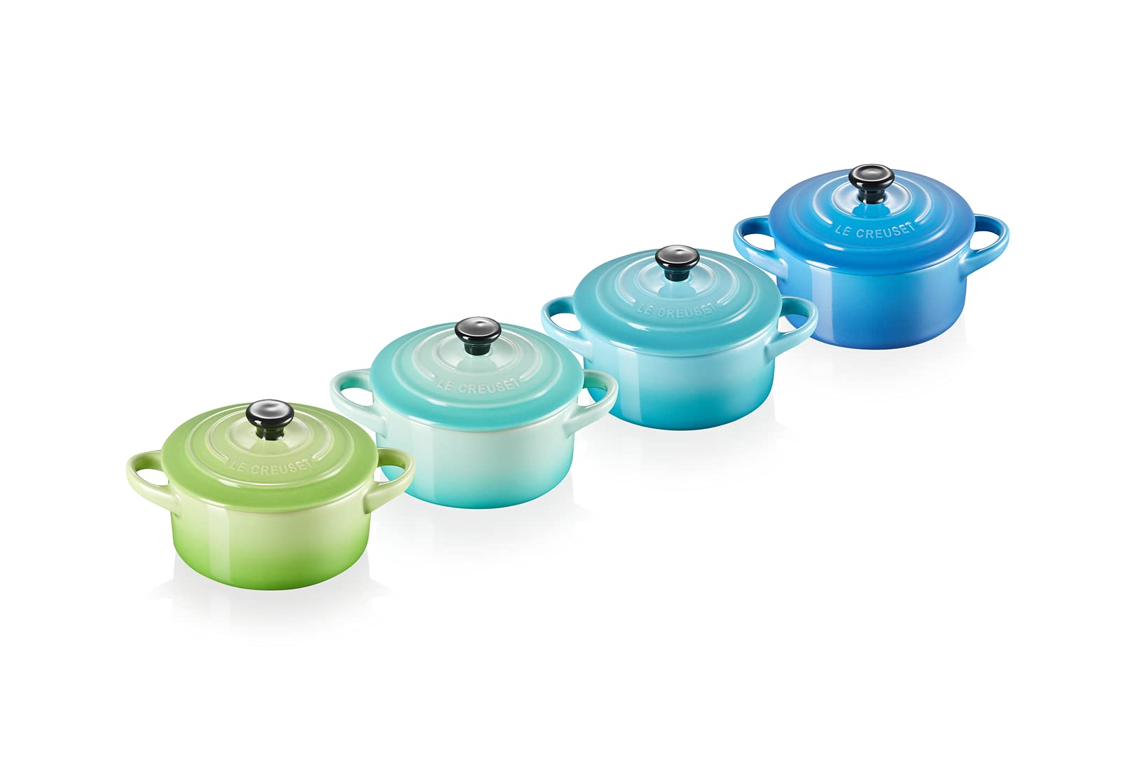 le-creuset-set-4-mini-cocotte-in-gres-vetrificato-10-cm-200-ml-colori-freddi-oce image 2