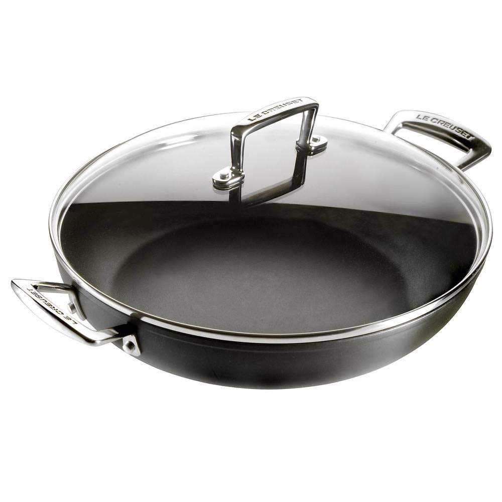 le-creuset-tegame-basso-in-alluminio-antiaderente-con-coperchio-vetro-28-cm-nero image 8